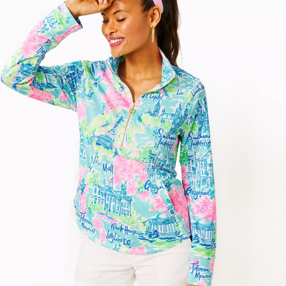 Great Used Condition Lilly Pulitzer Skipper Popover Lilly Loves DC Women’s XXL